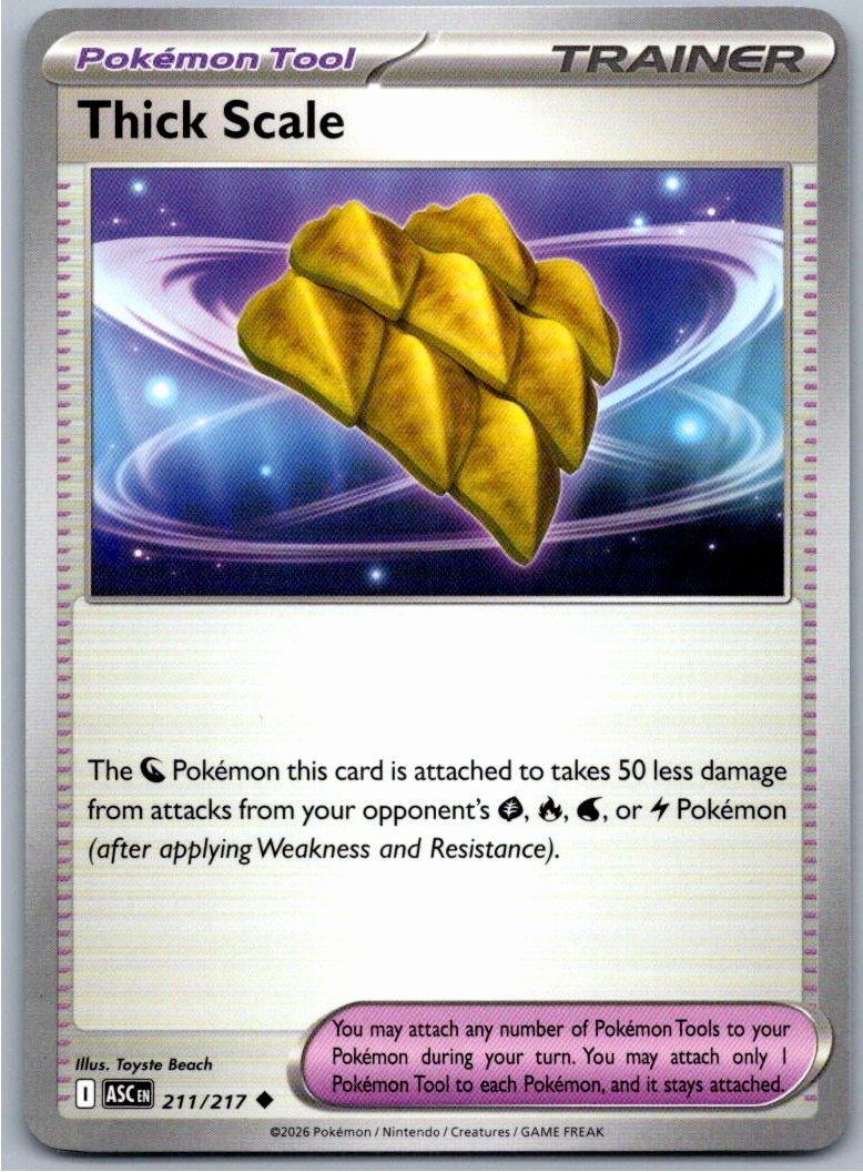 Pokemon Thick Scale Trainer - Pokemon Tool 211/217 ME: Ascended Heroes Uncommon NM