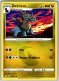 Pokemon Zweilous Dragon 114/203 SWSH07: Evolving Skies Uncommon NM