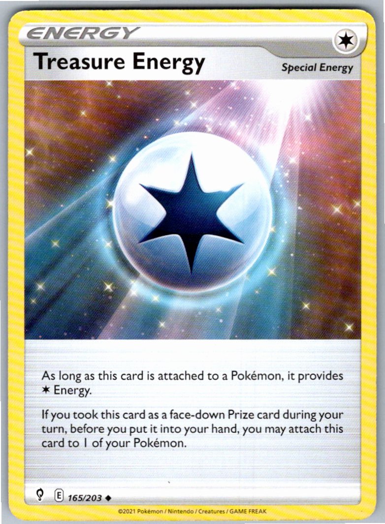 Pokemon Treasure Energy Special Energy 165/203 SWSH07: Evolving Skies Uncommon