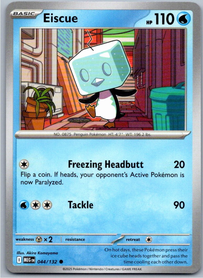 Pokemon Eiscue Water 044/132 ME01: Mega Evolution Common NM
