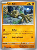 Pokemon Geodude Fighting 074/165 SV: Scarlet & Violet 151 Common NM