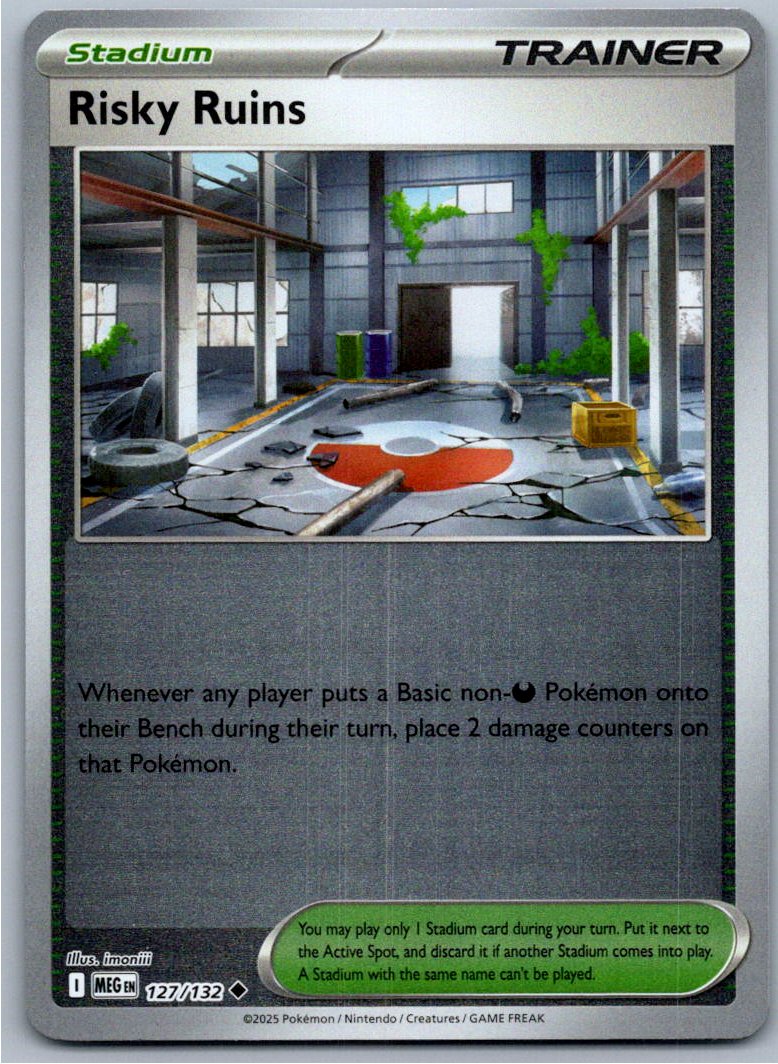 Pokemon Risky Ruins Trainer - Stadium 127/132 Prize Pack Series Cards Uncommon NM
