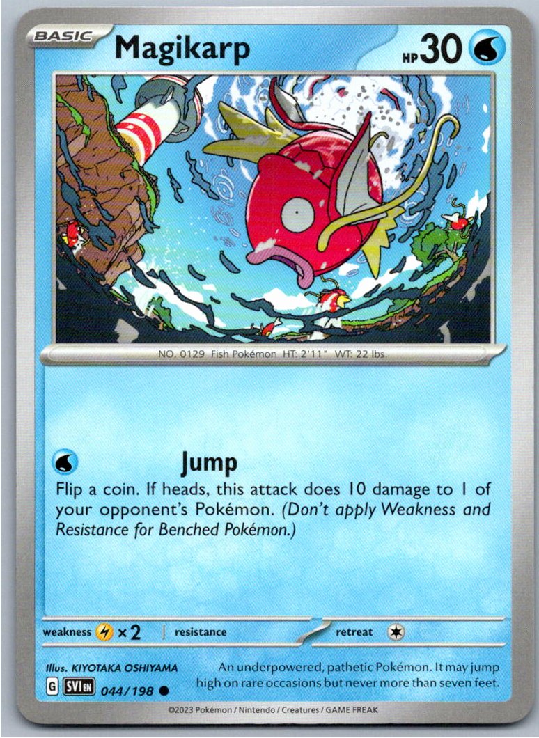 Pokemon Magikarp Water 044/198 SV01: Scarlet & Violet Base Set Common NM